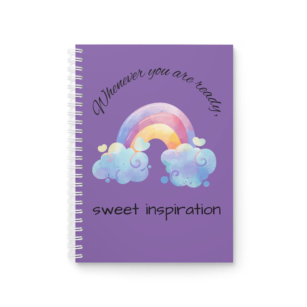 Whimsical Spiral Notebook - Rainbow Design, Personalized Journal, Cute Gift for Students, Inspirational Gift, Writing Journal