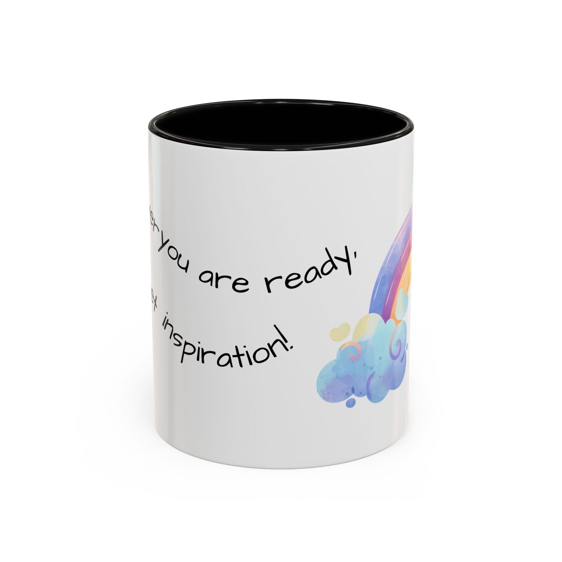 Inspirational Rainbow Coffee Mug, Motivational Cup for Daily Use, Gift for Friends, Home/Office Decor, Positive Vibes Mug