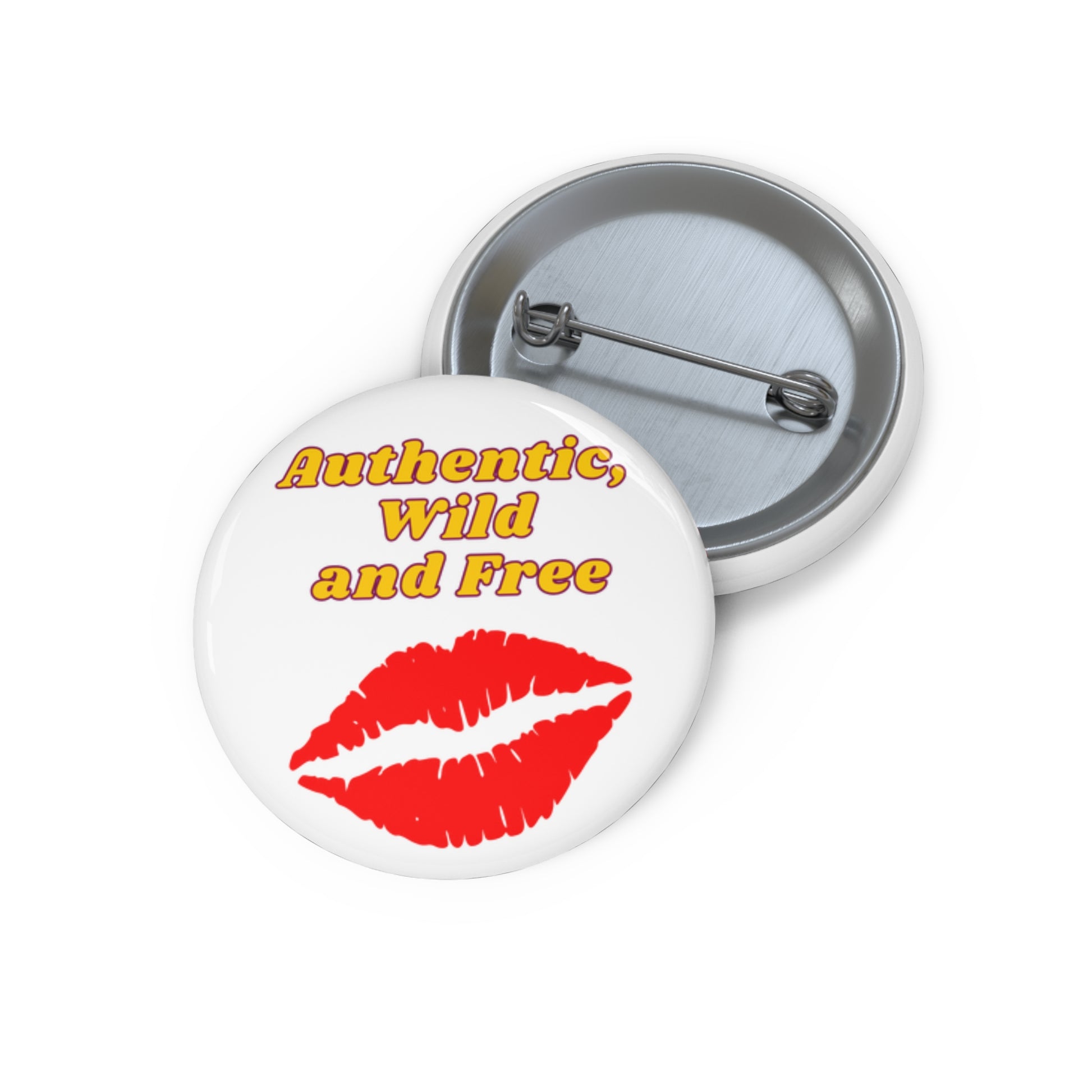 Custom Kiss Pin Buttons - Bold Expressions, Fun Fashion, Gift for Friends, Pride Celebration, Self-Expression, Unique Accessories