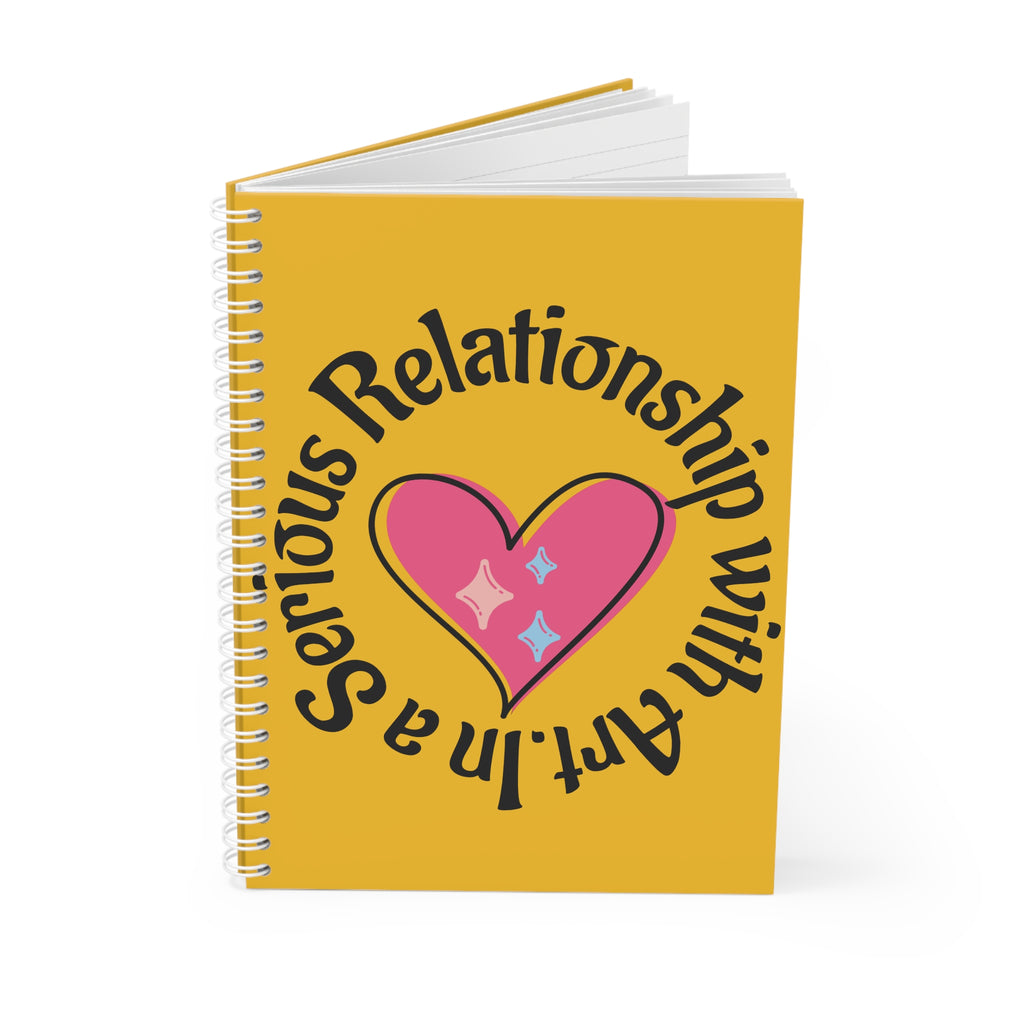 Serious Relationship Spiral Notebook, Cute Journal, Gift for Friends, School Supplies, Heart Design, Inspirational Notepad