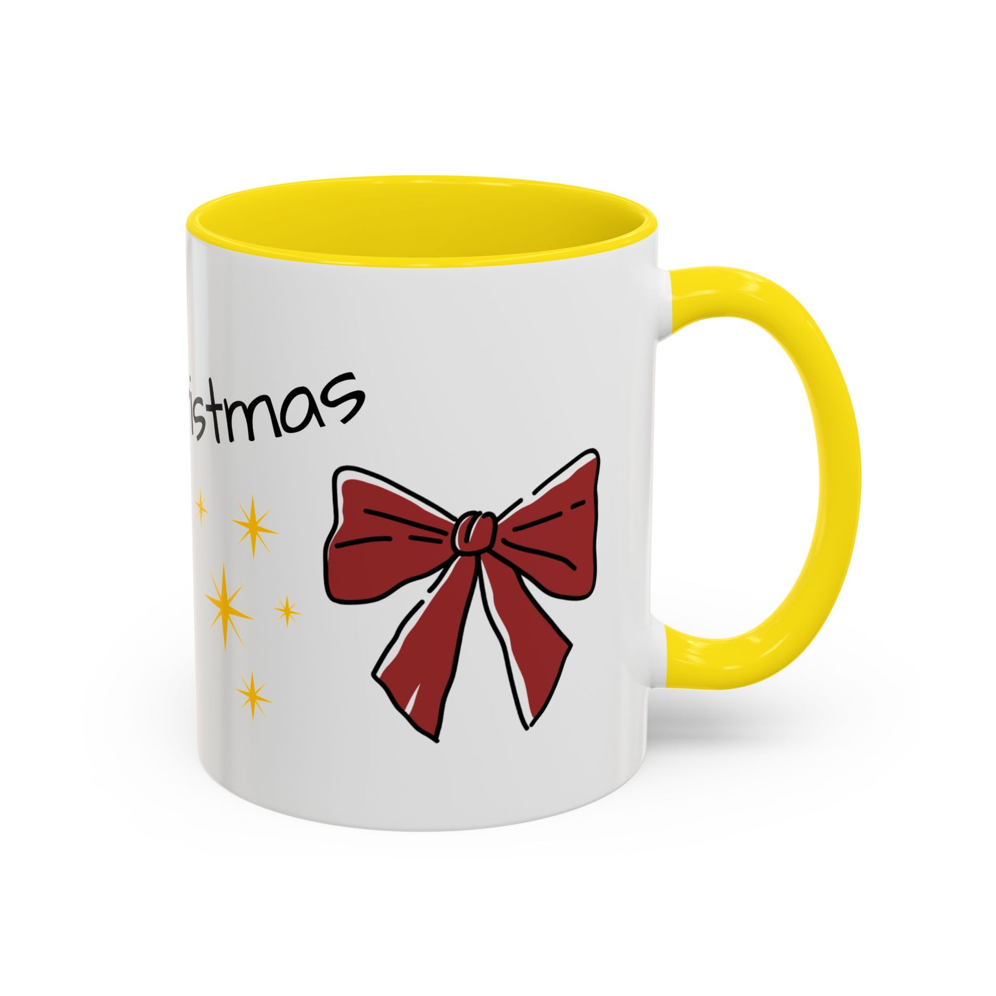 Festive Christmas Coffee Mug, Holiday Beverage Cup, Gift for Coffee Lovers, Merry Christmas Mug, Cute Bow Design