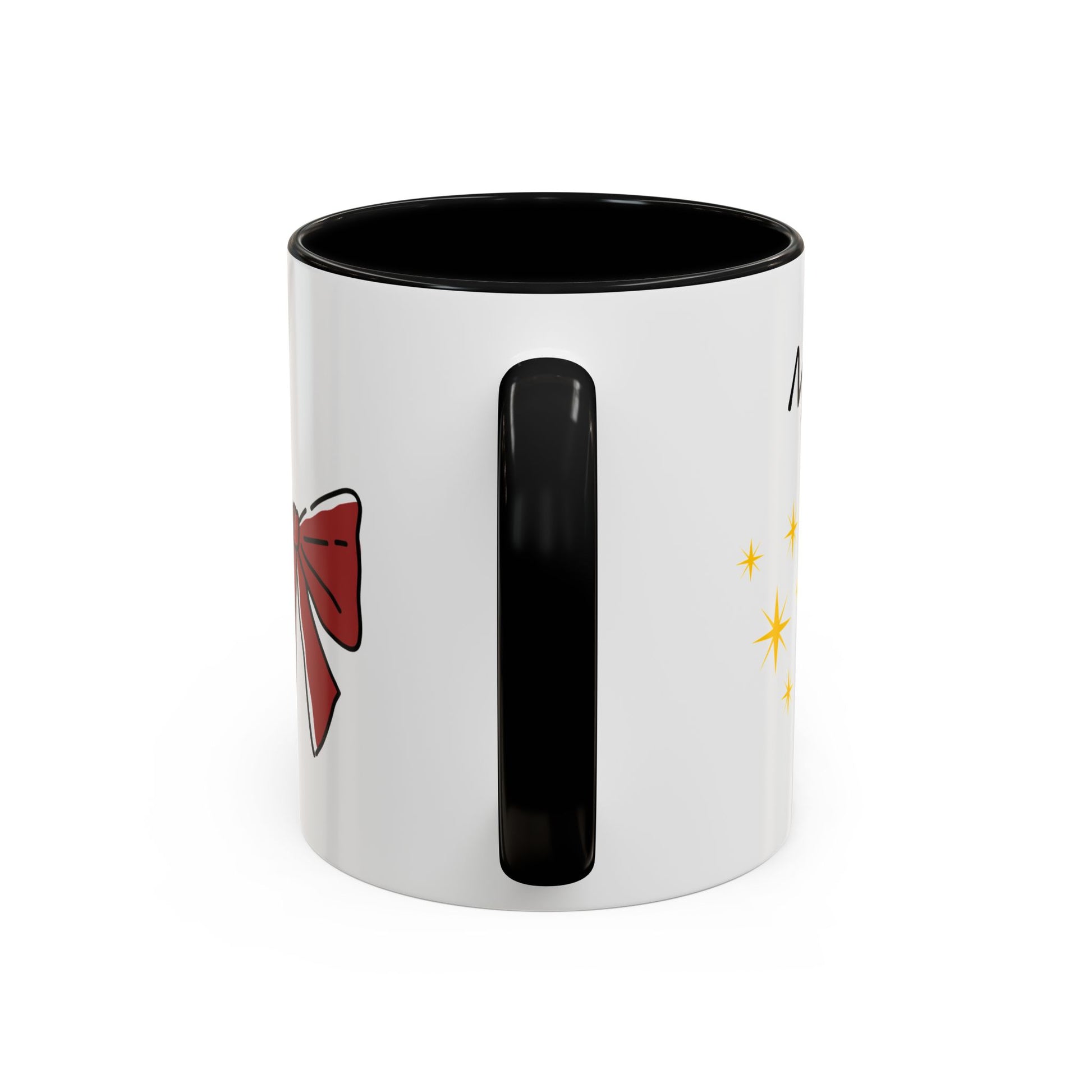 Festive Christmas Coffee Mug, Holiday Beverage Cup, Gift for Coffee Lovers, Merry Christmas Mug, Cute Bow Design