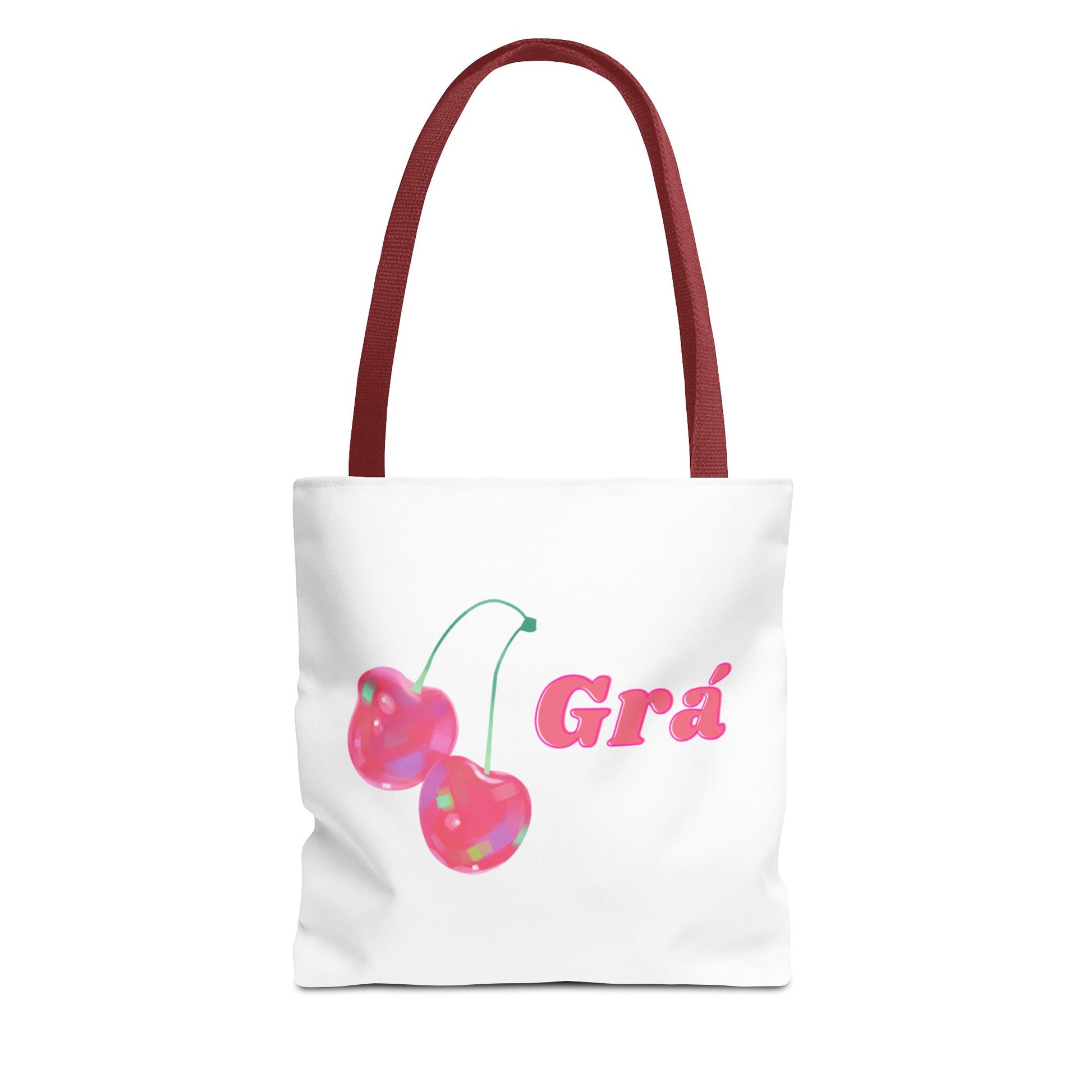 Cute Cherry Grá Tote Bag, Stylish Shopping Bag, Reusable Grocery Tote, Eco-Friendly Carryall, Gift for Friend, Summer Accessory