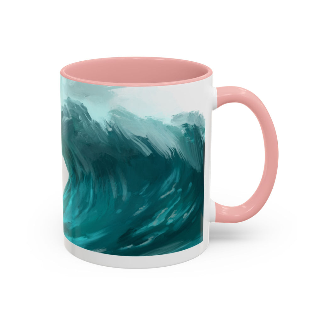 Ocean Wave Coffee Mug - Inspirational Drinkware, Gift for Surfers, Unique Beach Decor, Motivational Quote Mug