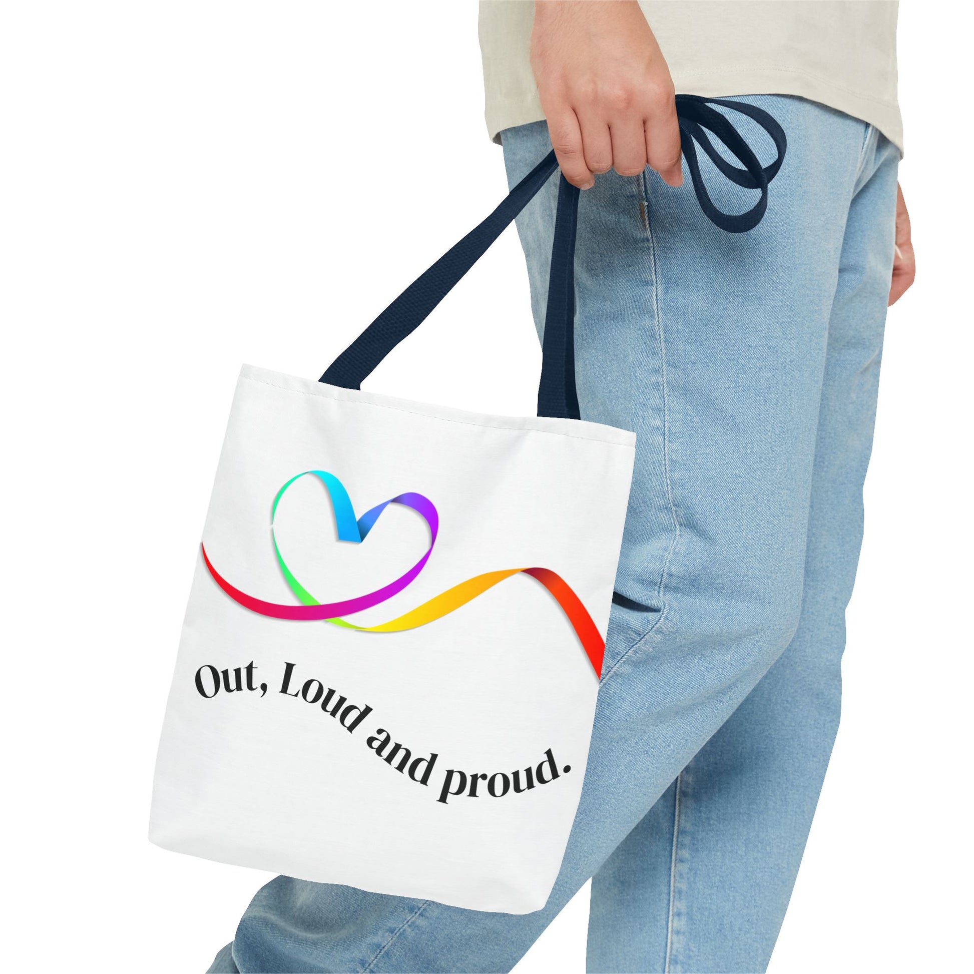 Colorful Love Heart Tote Bag | Eco-Friendly Shopping, Beach, Gift for Her, Festival, Casual Carry-All