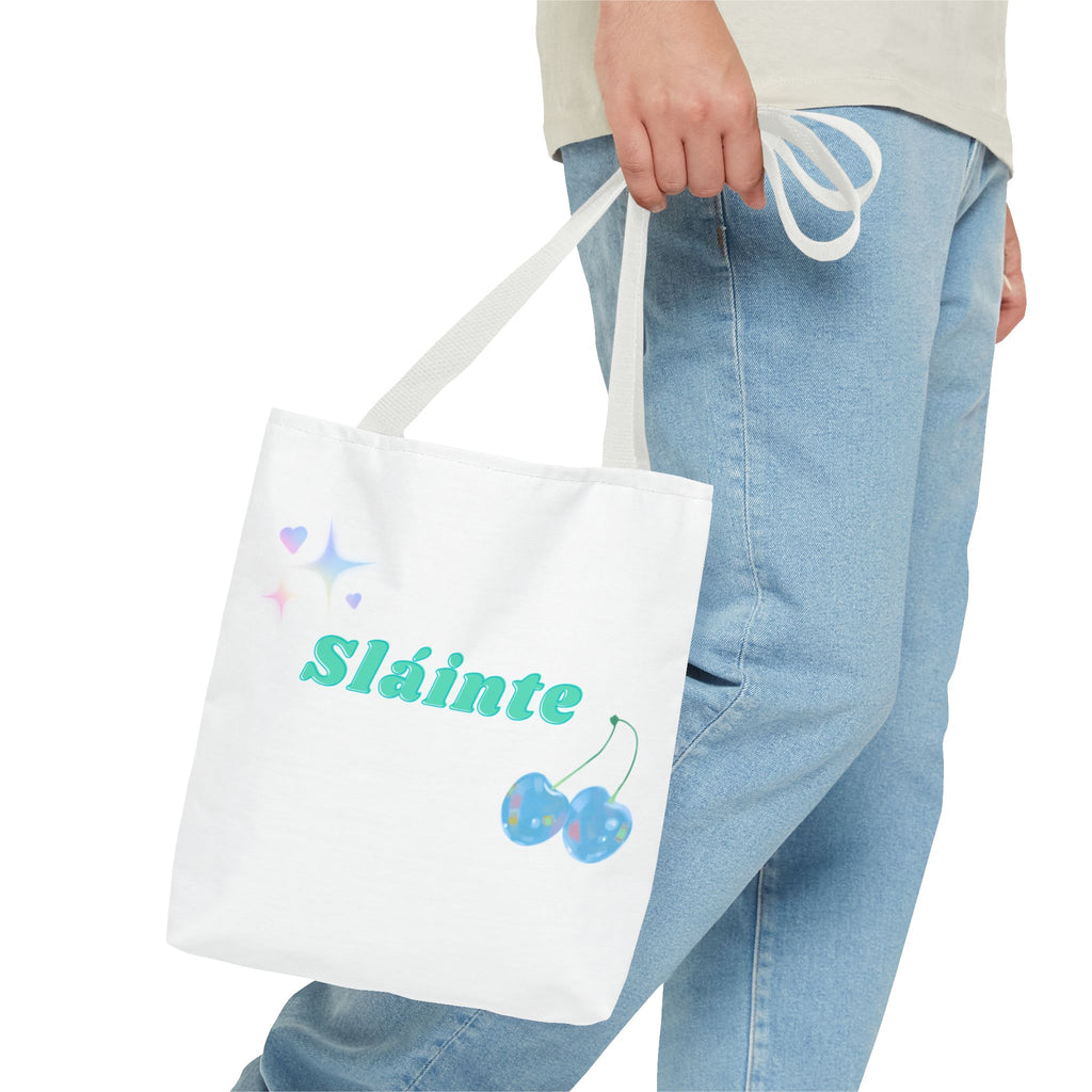 Sláinte, Cheers in Irish, Charming Tote Bag for Everyday Adventures, Sláinte Tote, Cute Gift, Reusable Shopping Bag, Mother's Day Gift, Eco-Friendly Bag