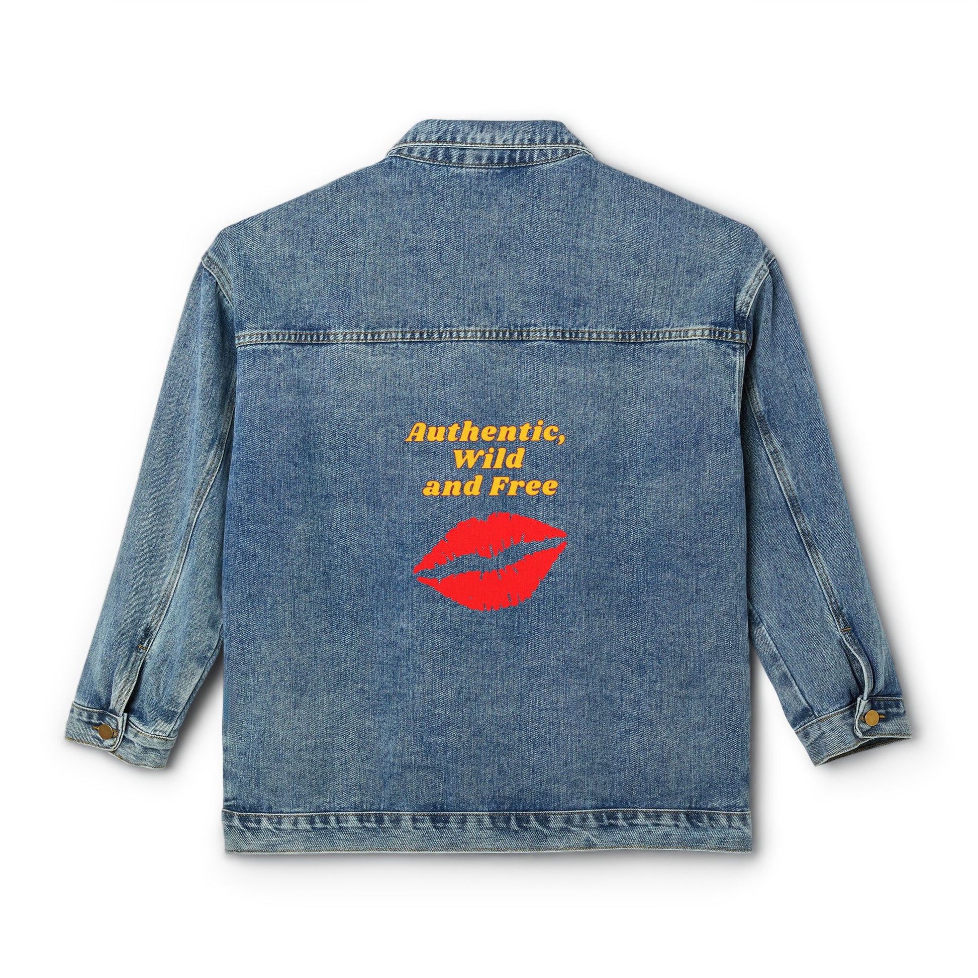 Trendy Women's Denim Jacket with Wild and Free Design | Casual Style, Summer Fashion, Gift for Her, Festival Wear, Vintage Look