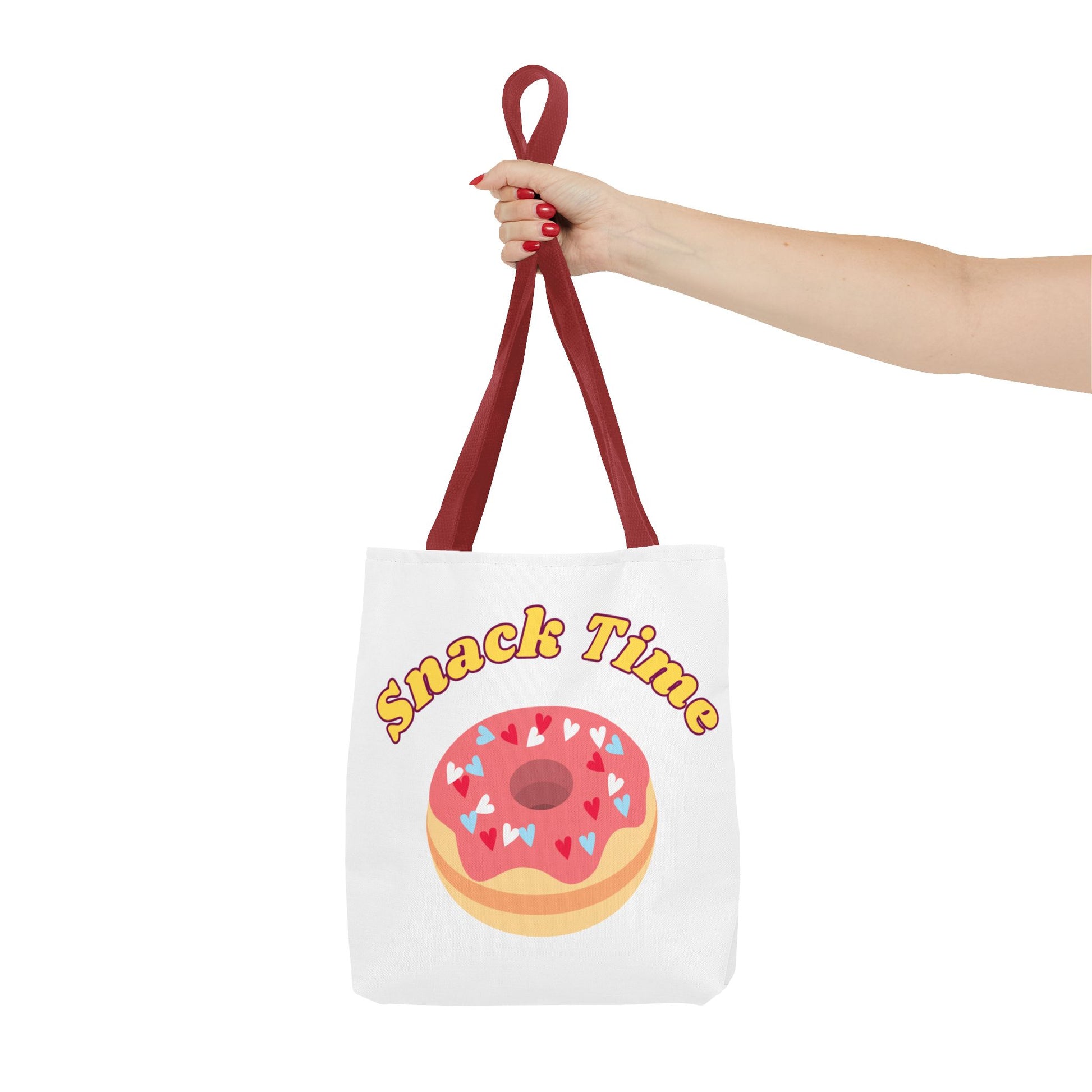 Snack Time Tote Bag, Fun Shopping Bag, Casual Carryall, Gift for Food Lovers, Cute Grocery Tote