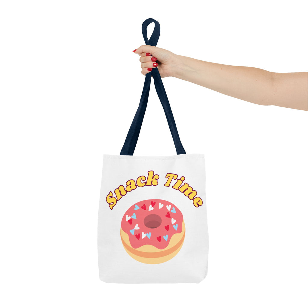 Snack Time Tote Bag, Fun Shopping Bag, Casual Carryall, Gift for Food Lovers, Cute Grocery Tote