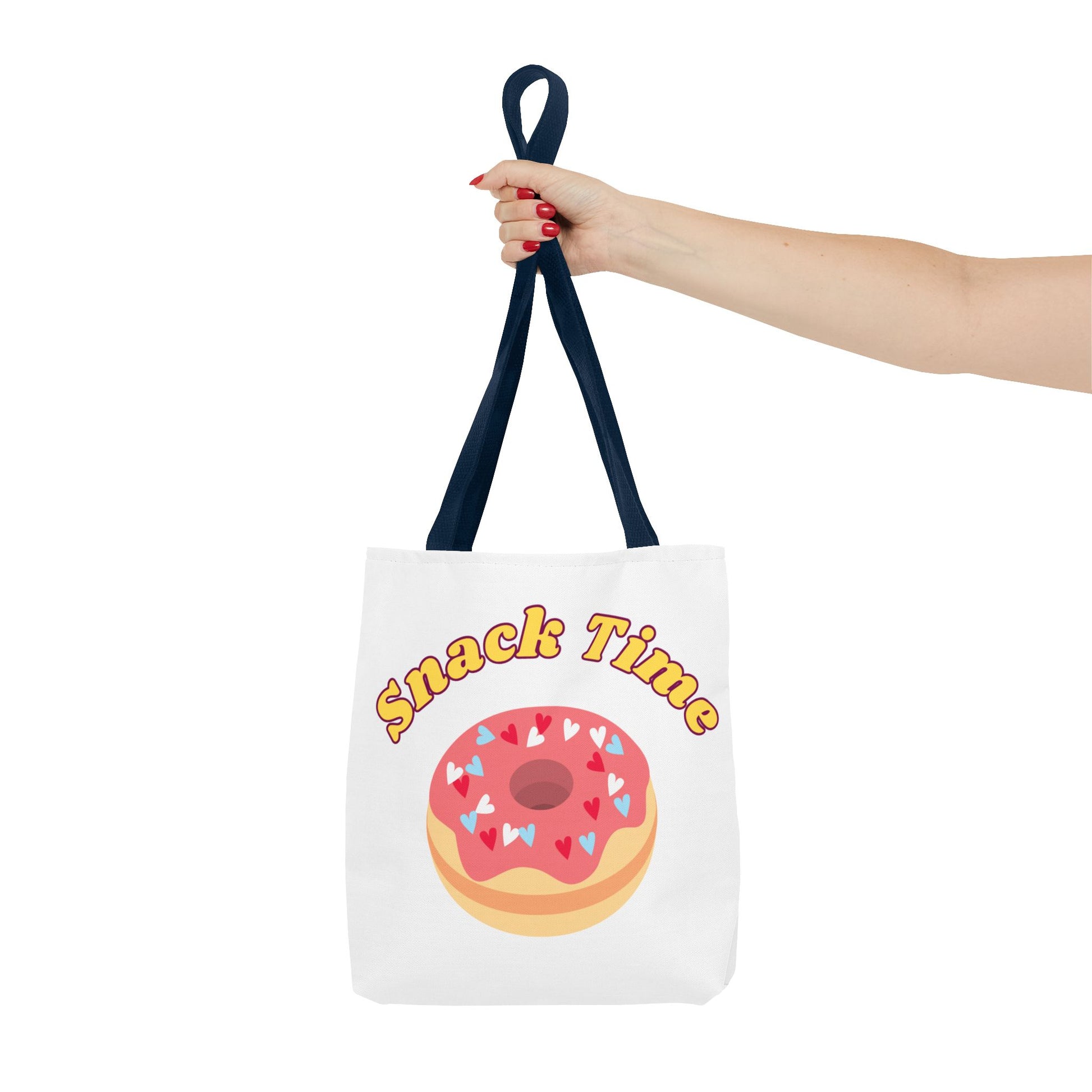 Snack Time Tote Bag, Fun Shopping Bag, Casual Carryall, Gift for Food Lovers, Cute Grocery Tote
