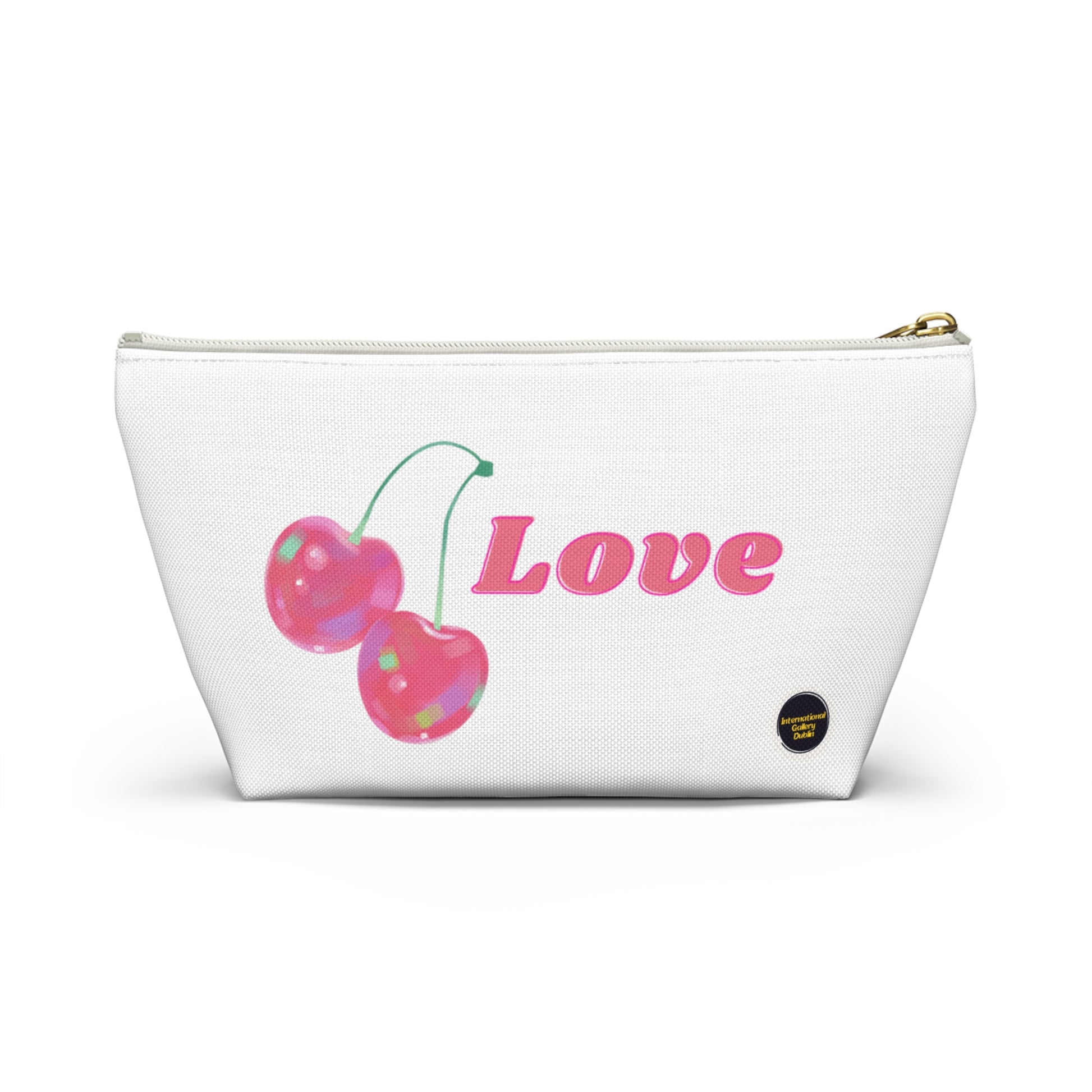 Gra, Love in Irish, Cherry Print Accessory Pouch - Cute Makeup Bag, Gift for Her, Travel Essentials, School Supplies, Fun Stationery Organizers