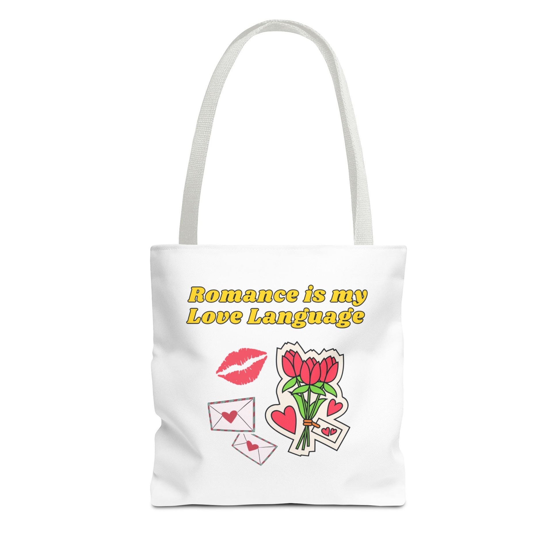 Romantic Tote Bag, Love Language Gift, Cute Reusable Shopping Bag, Valentine's Day Essentials, Gifts for Her, Floral Design Tote