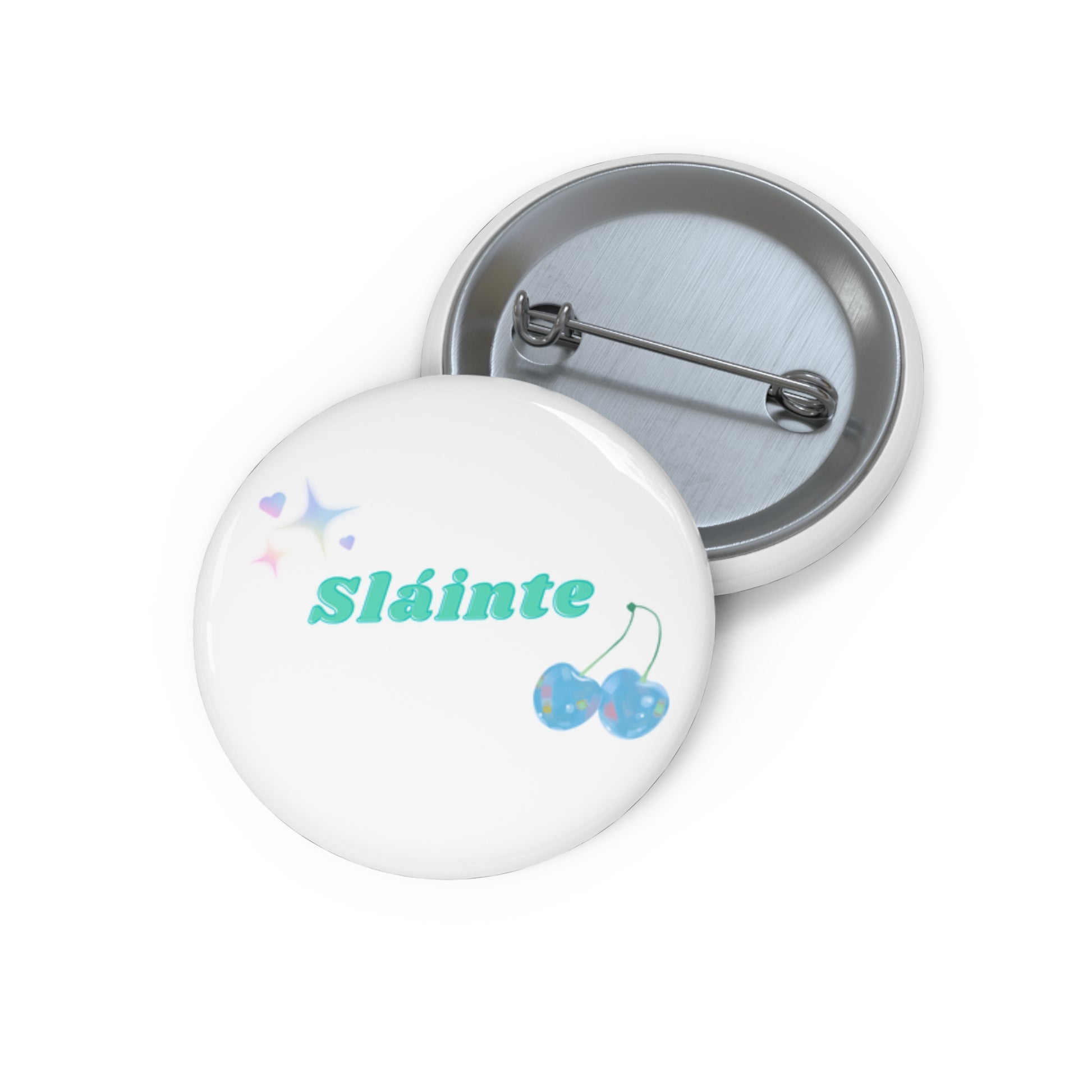 Sláinte, Cheers in Irish, Custom Pin Buttons - Fun Party Favors, Unique Gifts, Cheerful Accessories, Sláinte Celebrations, Retro Style Buttons