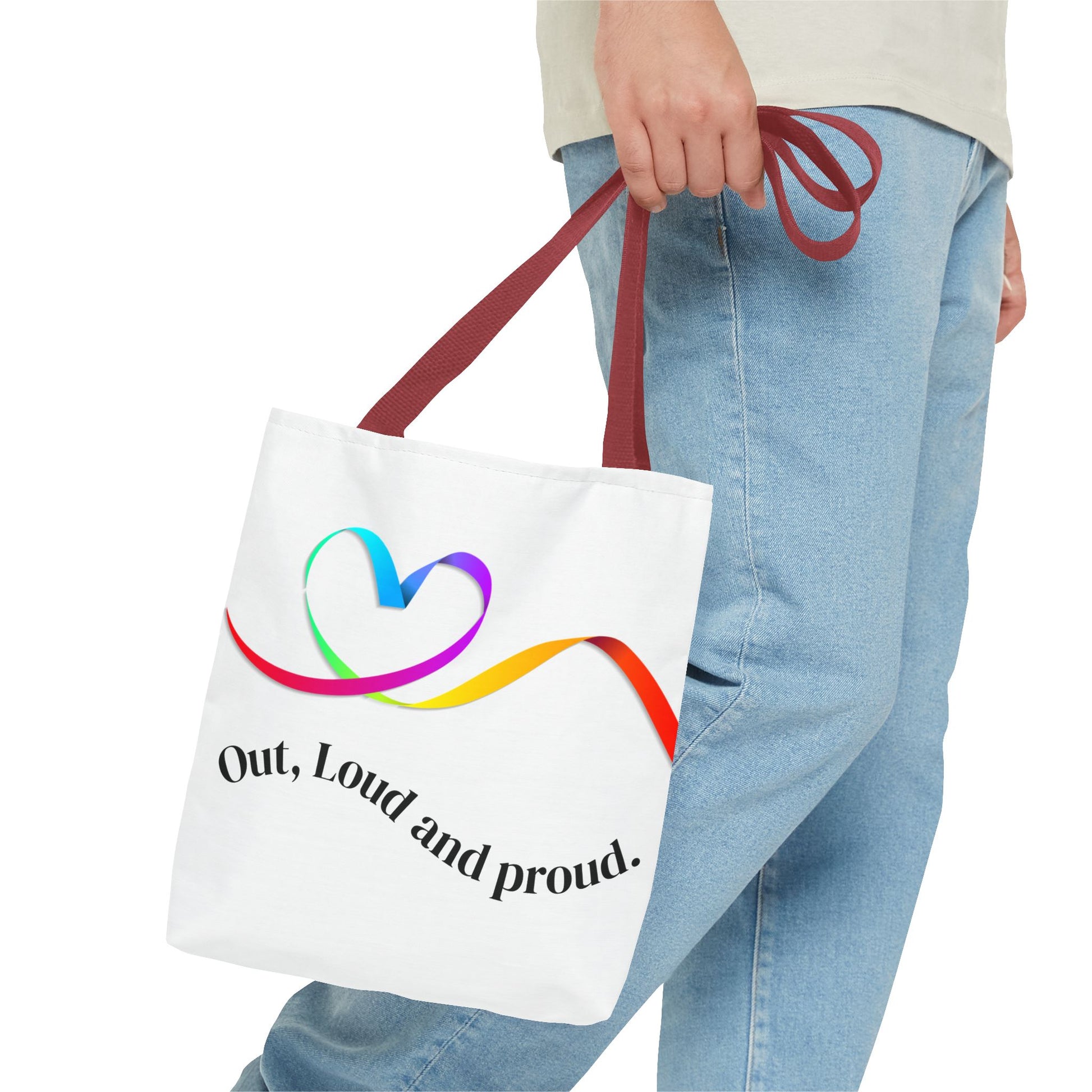 Colorful Love Heart Tote Bag | Eco-Friendly Shopping, Beach, Gift for Her, Festival, Casual Carry-All
