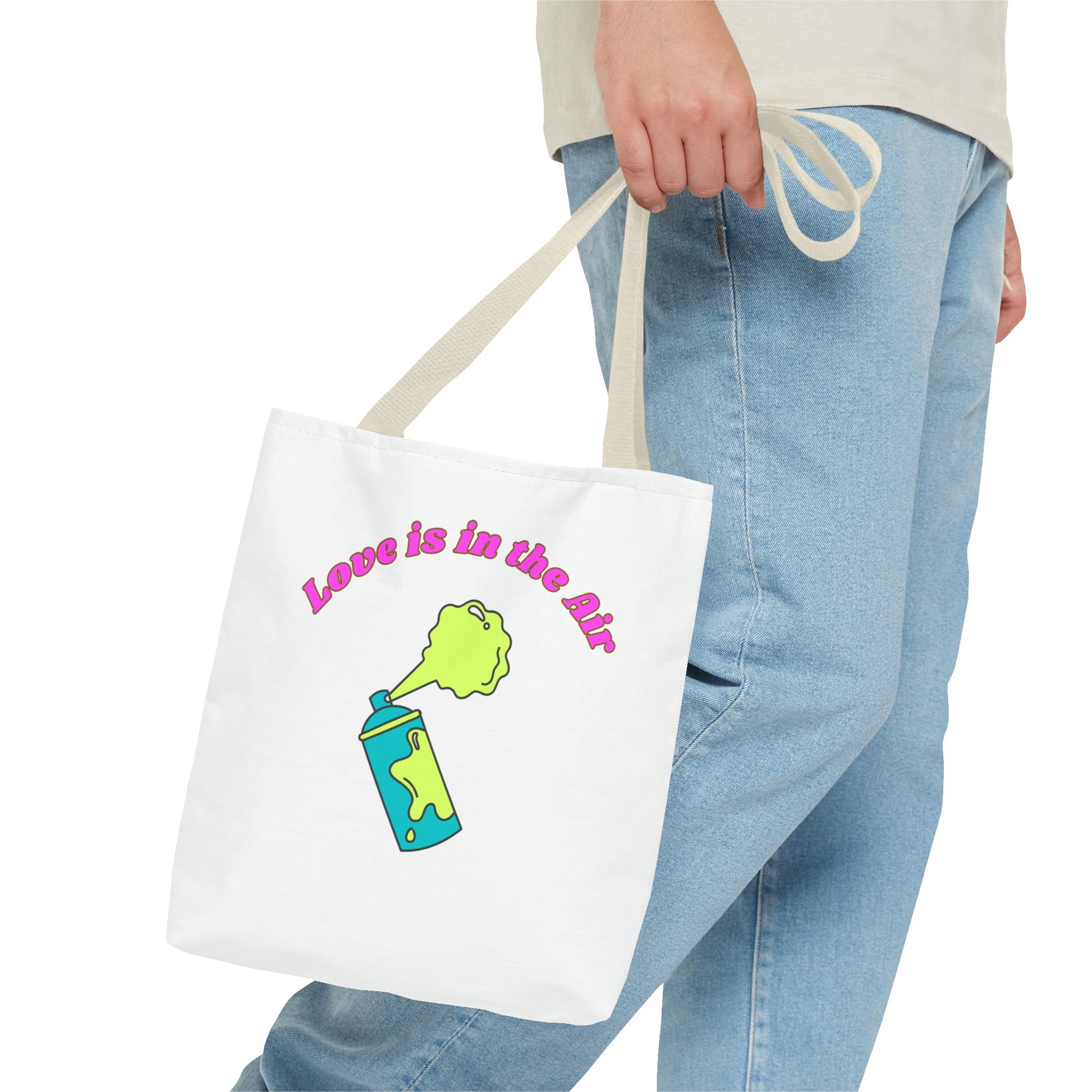 Love is in the Air Tote Bag - Fun and Unique Reusable Shopper, Gift for Friends, Everyday Use, Eco-Friendly