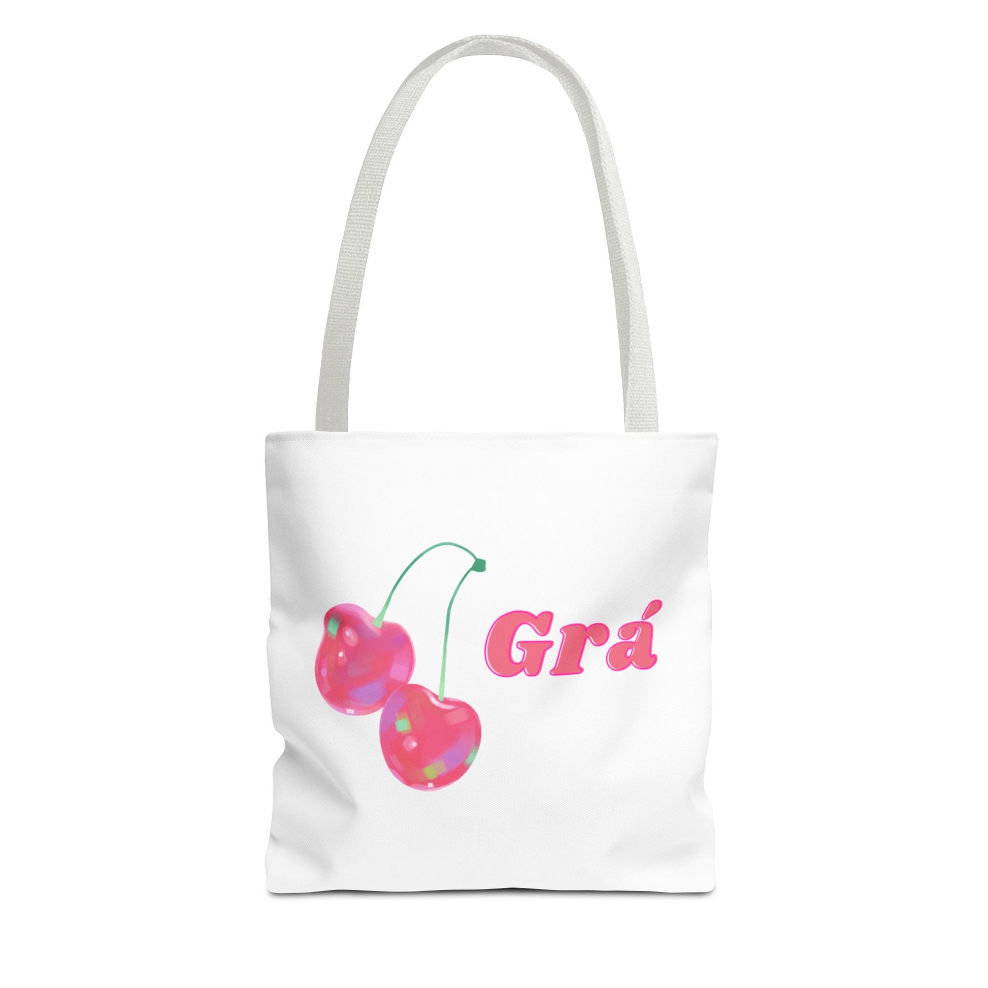 Cute Cherry Grá Tote Bag, Stylish Shopping Bag, Reusable Grocery Tote, Eco-Friendly Carryall, Gift for Friend, Summer Accessory