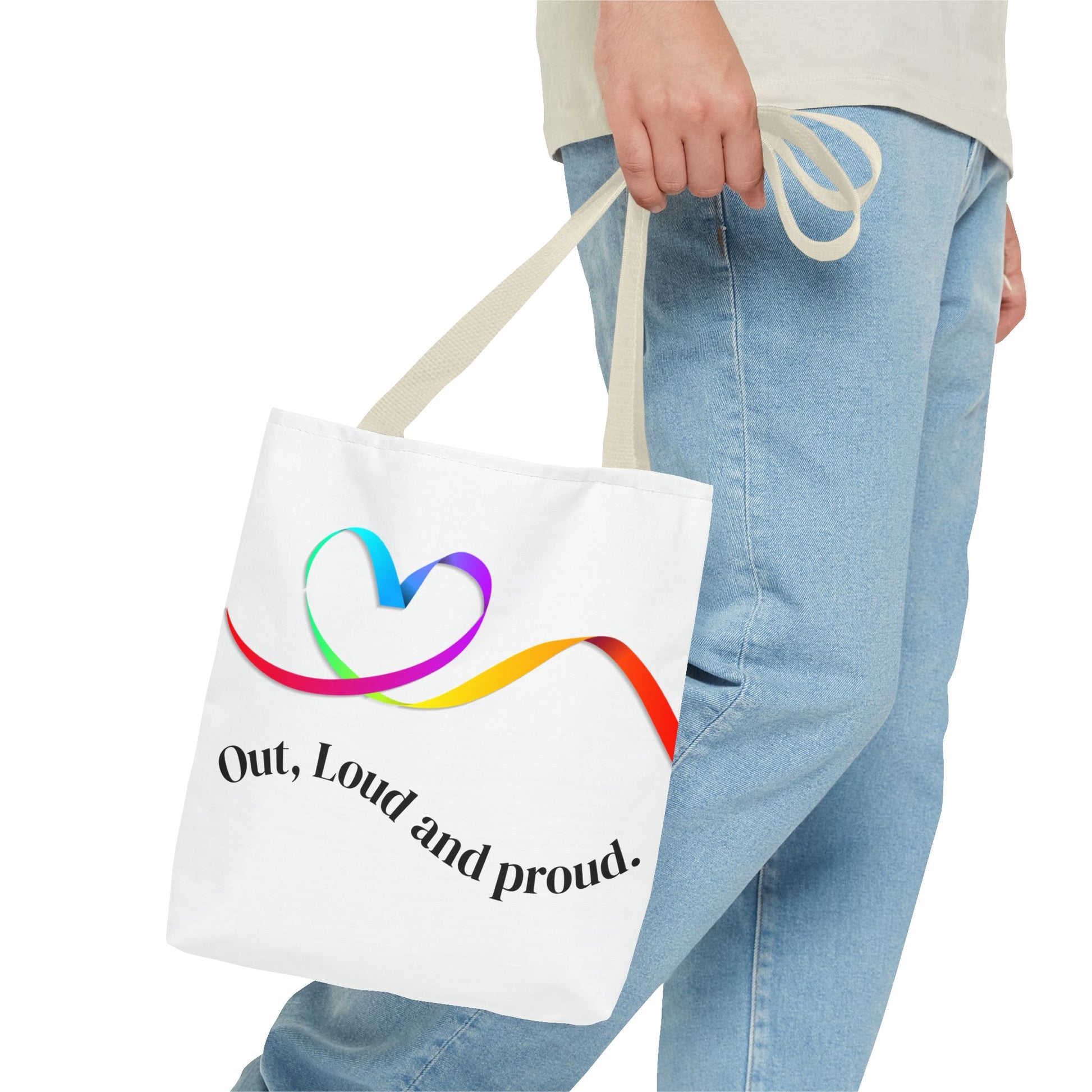 Colorful Love Heart Tote Bag | Eco-Friendly Shopping, Beach, Gift for Her, Festival, Casual Carry-All