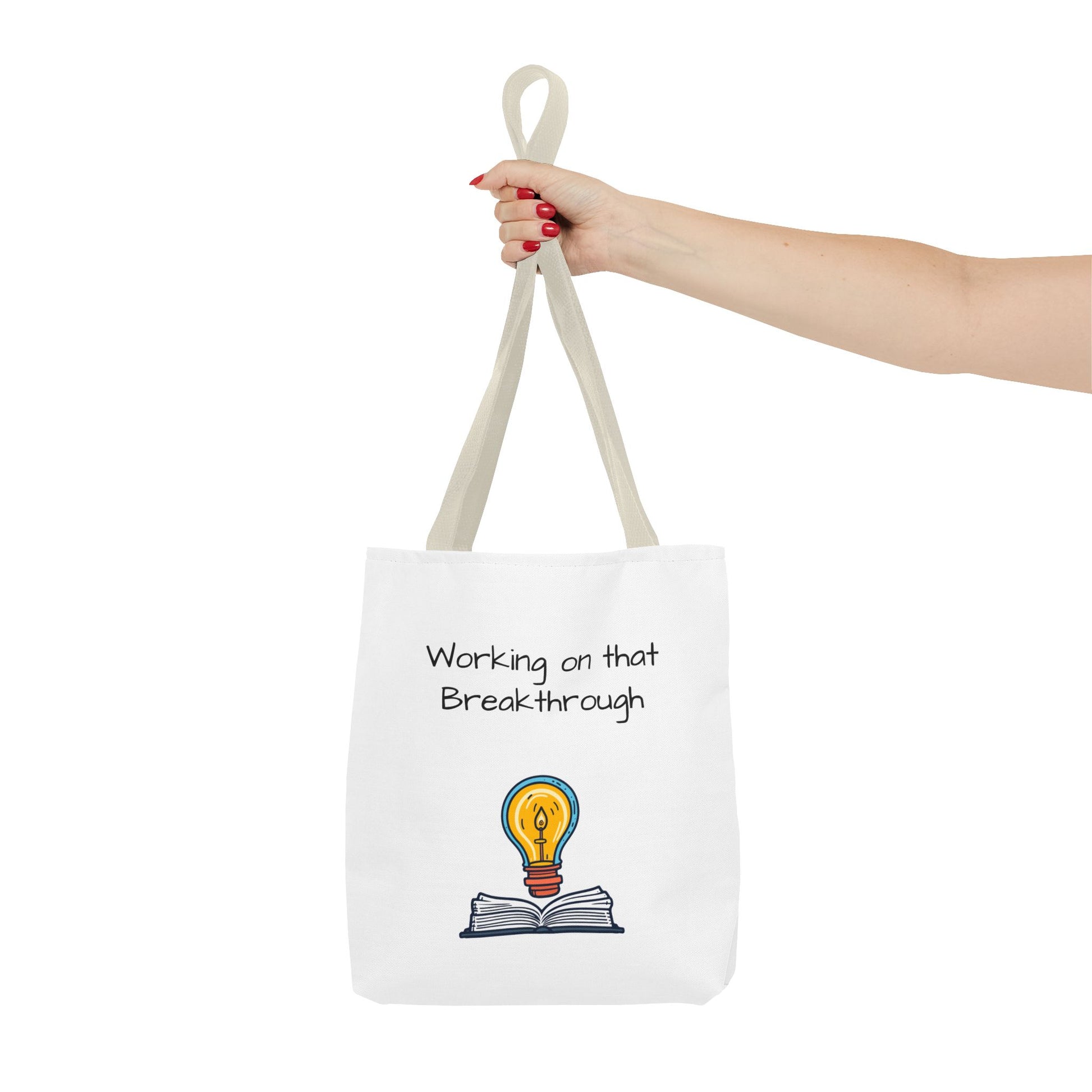 Lightbulb Inspiration Tote Bag - Motivational Gift for Students, Book Lovers, Great for Work, School, or Everyday Use, Unique AOP [...]