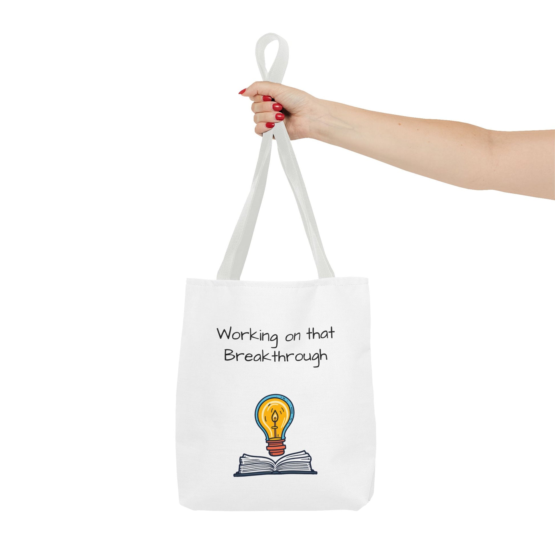 Lightbulb Inspiration Tote Bag - Motivational Gift for Students, Book Lovers, Great for Work, School, or Everyday Use, Unique AOP [...]
