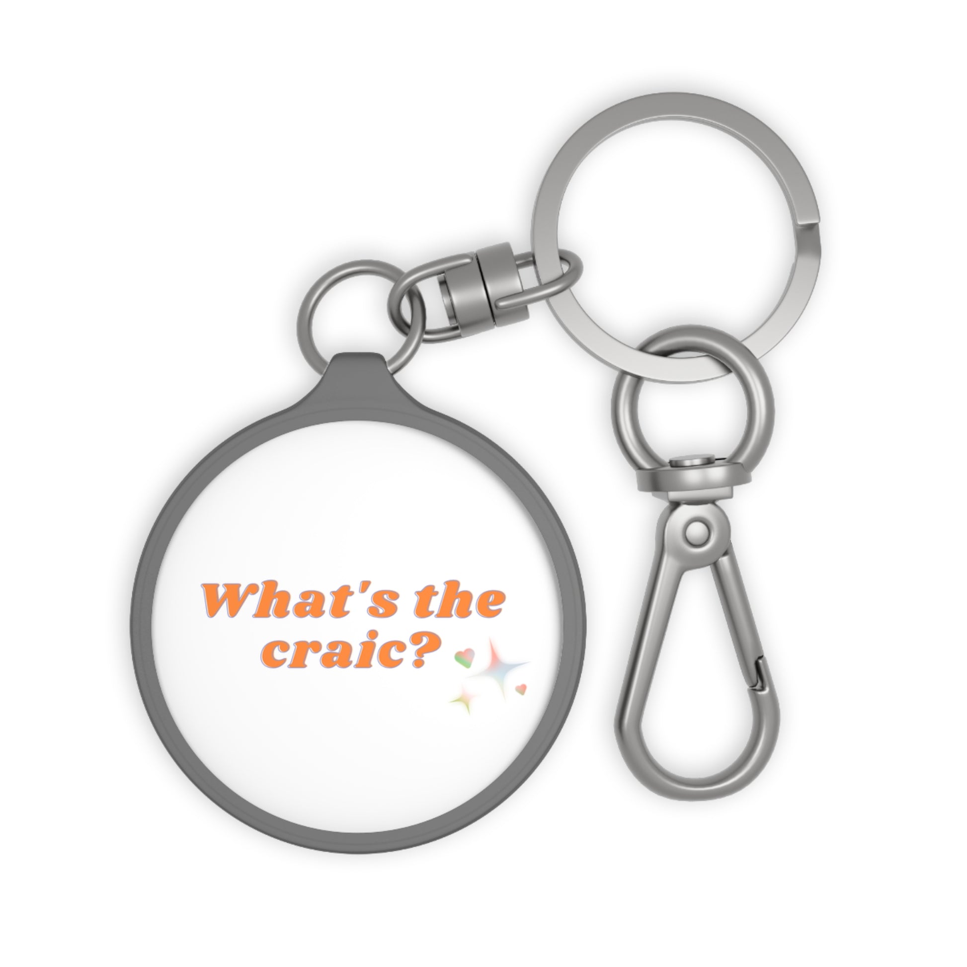 What's the Craic? Fun Keyring Tag, Perfect for Gifts, Keychain Charm, Irish Themed Accessory, St Patrick's Day Decoration, Daily Reminder
