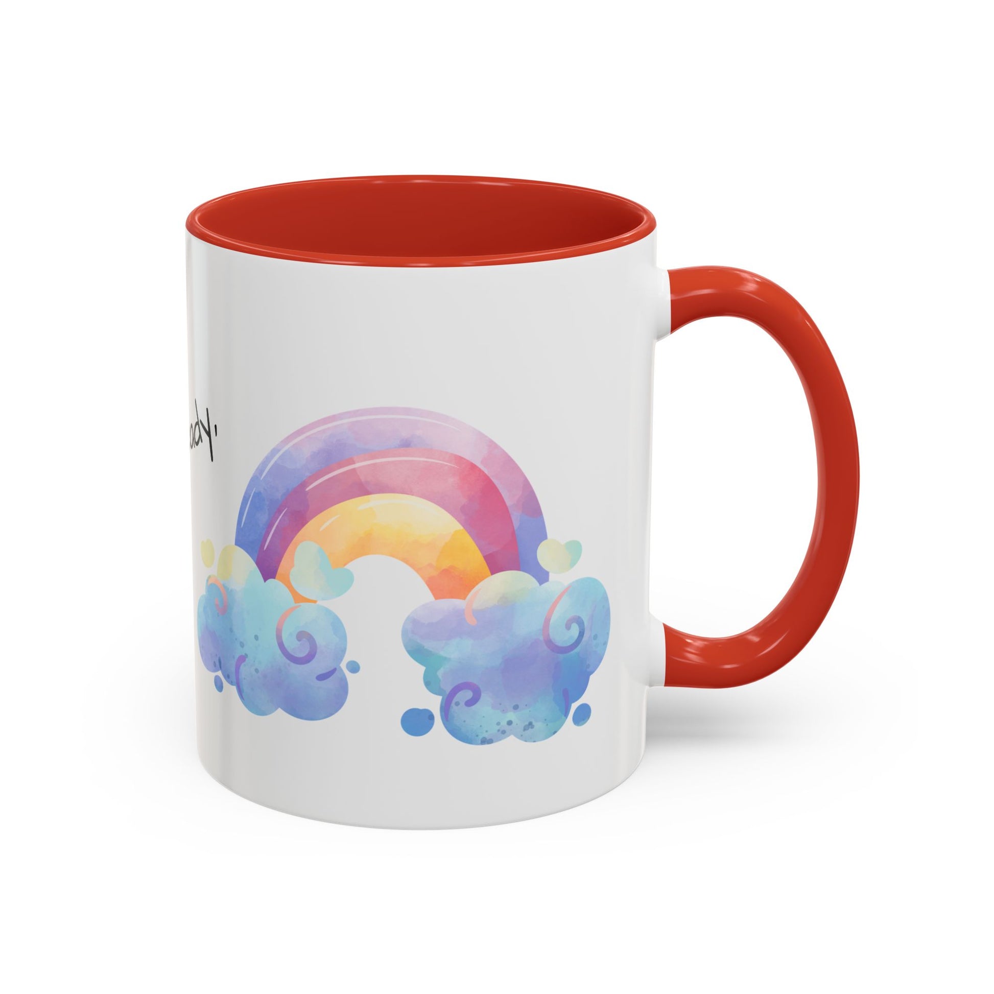 Inspirational Rainbow Coffee Mug, Motivational Cup for Daily Use, Gift for Friends, Home/Office Decor, Positive Vibes Mug