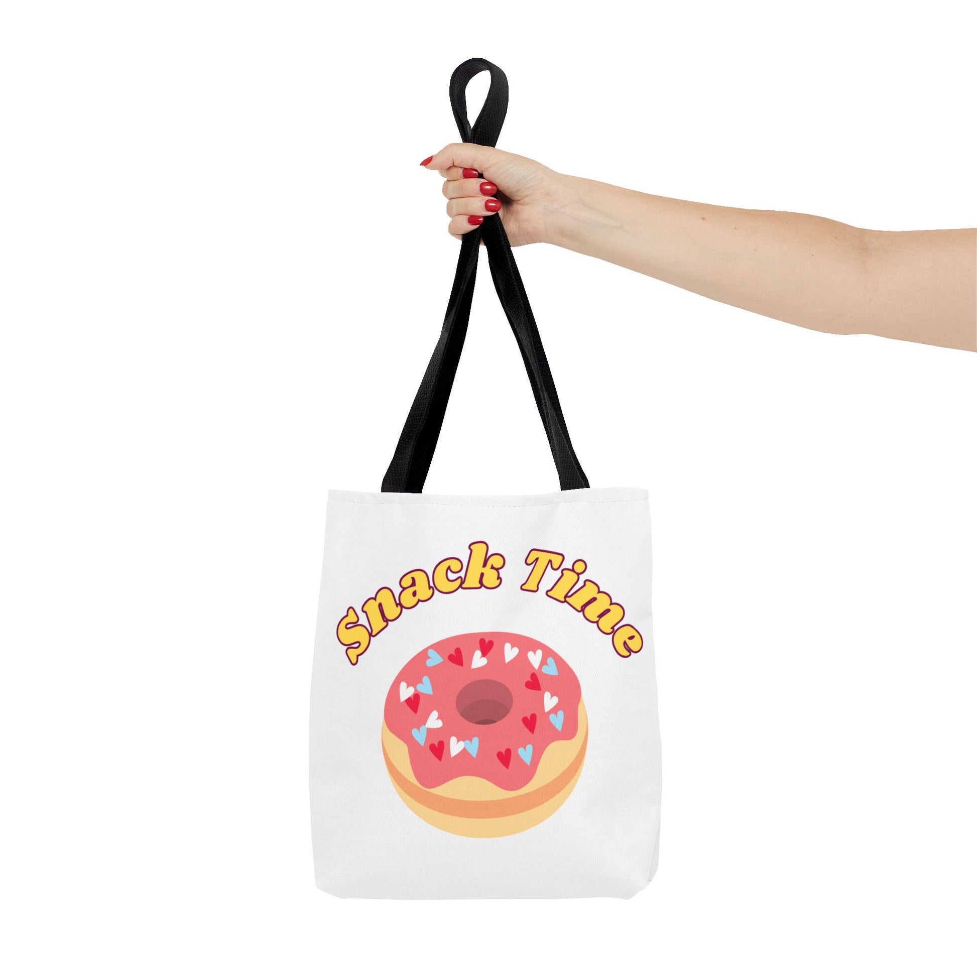 Snack Time Tote Bag, Fun Shopping Bag, Casual Carryall, Gift for Food Lovers, Cute Grocery Tote