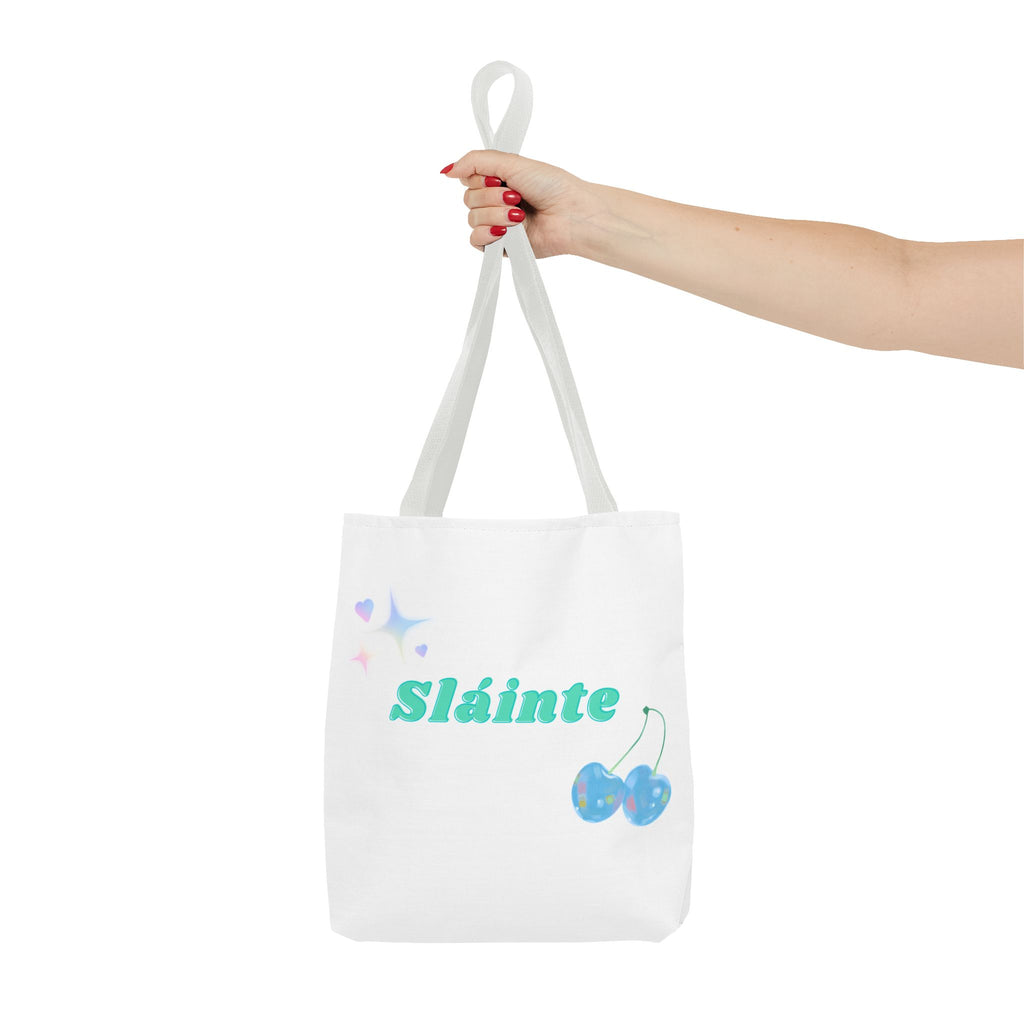 Sláinte, Cheers in Irish, Charming Tote Bag for Everyday Adventures, Sláinte Tote, Cute Gift, Reusable Shopping Bag, Mother's Day Gift, Eco-Friendly Bag