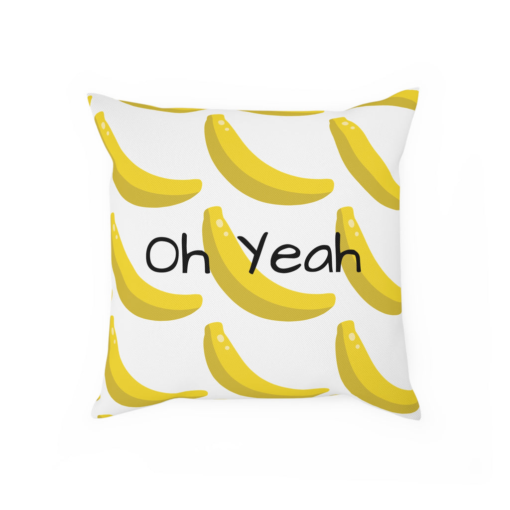 Fun Banana Print Cushion, Decorative Throw Pillow, Cute Home Decor, Gift for Fruit Lovers, Tropical Vibe Cushion